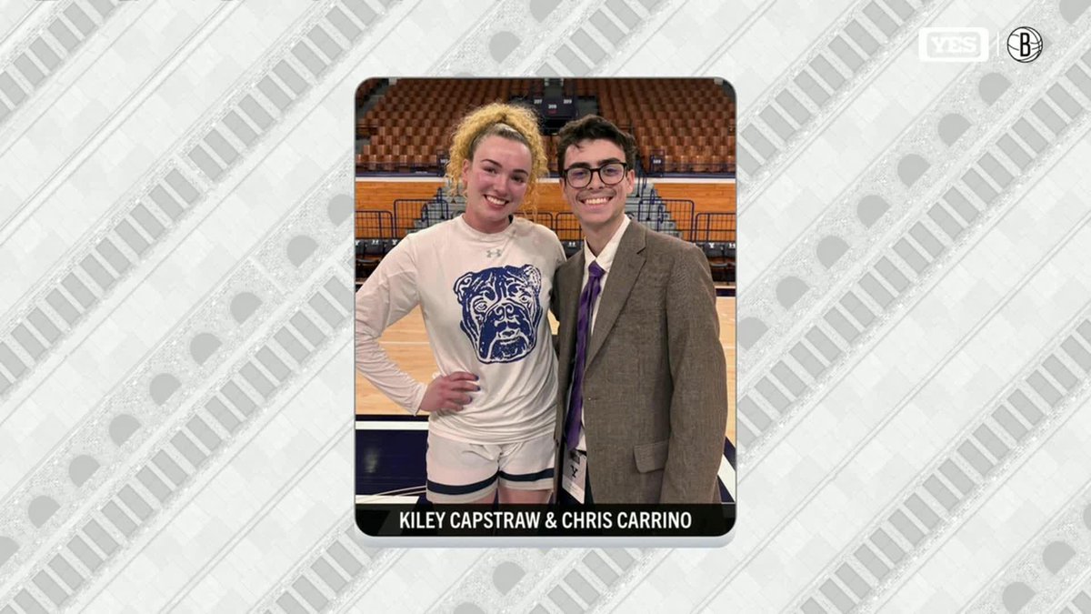 In case you missed it...Kiley Capstraw, daughter of Tim Capstraw, & Chris Carrino's son reunited on the court during Yale women's basketball vs. Fordham. 🥹 #NETSonYES