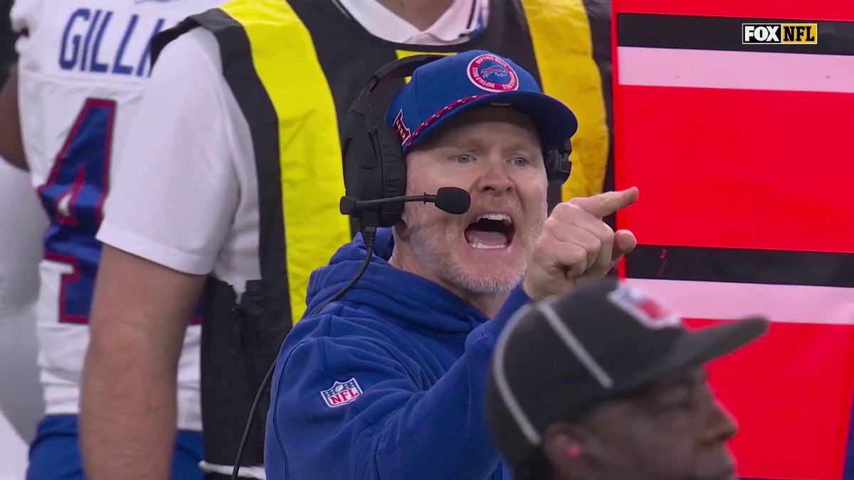 Sean McDermott was not too happy about that pass interference call