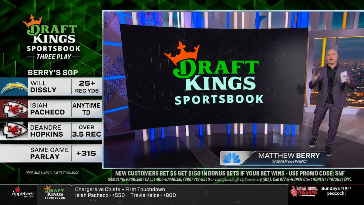 Will Dissly, Isiah Pacheco and DeAndre Hopkins is the combination Matthew Berry needs for his Three Play this week. Odds provided by DraftKings Sportsbook 👻.