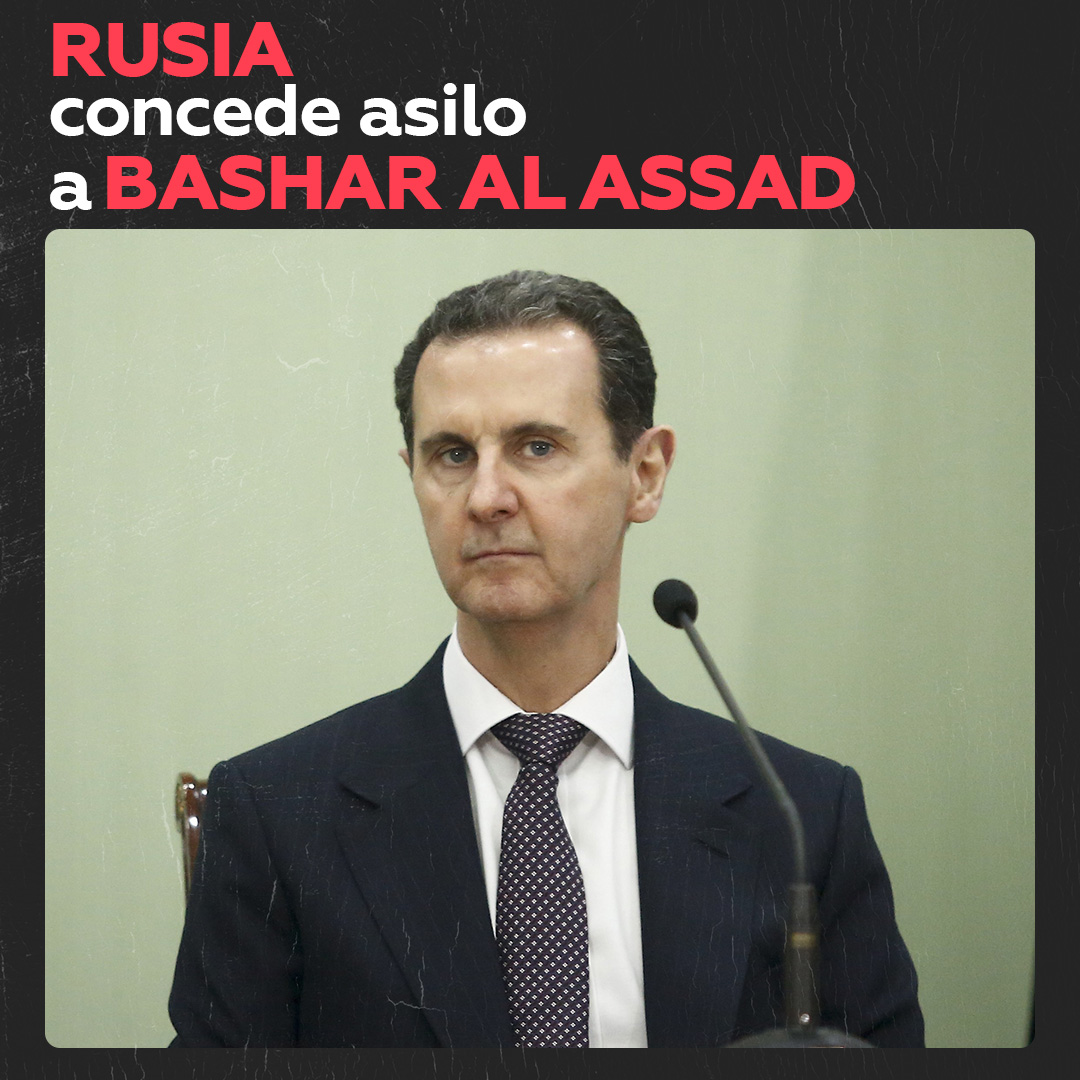 El presidente sirio Bashar al Assad ha llegado a Moscú con miembros de su familia, ya que Rusia les ha concedido asilo