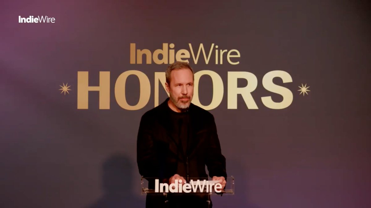 Congratulations to our director, Denis Villeneuve, on being honored by IndieWire with the Visionary Award! IndieWire: Denis Villeneuve gives an acceptance speech after winning the Visionary Award for #Dune2 and shares a message to IndieWire film critics at #IndieWireHonors