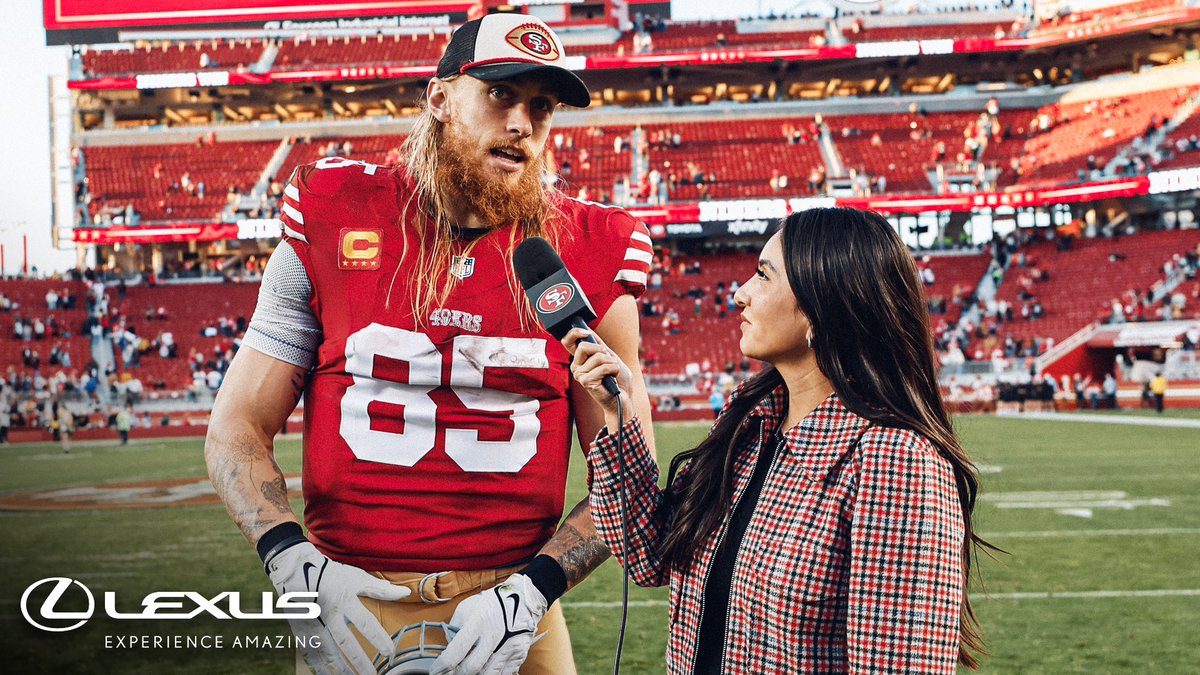 "Everybody had an opportunity to stand up and make a play and everyone took advantage of those opportunities." George Kittle caught up with team reporter Lindsey Pallares for the Lexus postgame interview.