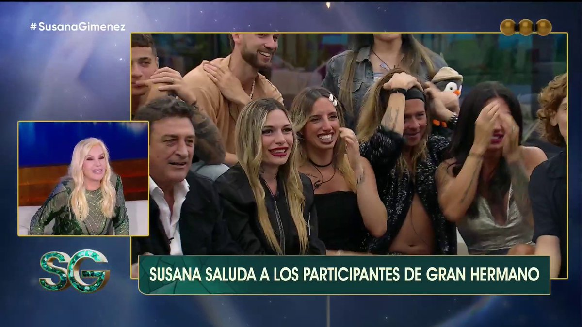 Susana saluda a los 24 participantes de la casa de #GranHermano y Santi aprovecha para hacer un comunicado 👁 ¡Mirá a #SusanaGimenez en ✨