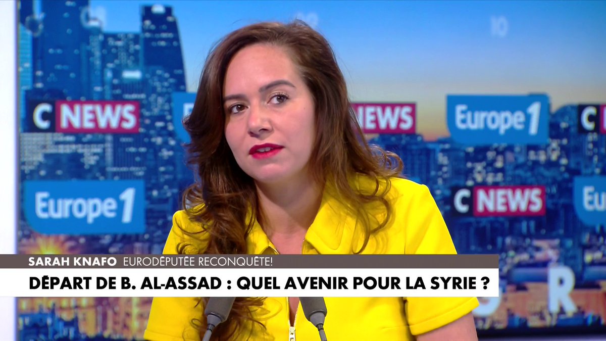 Sarah Knafo : «La Syrie ne deviendra pas une démocratie suédoise demain. [...] Il est possible qu’on se réveille demain avec la charia qui sera mise en place» dans #LaMatinale