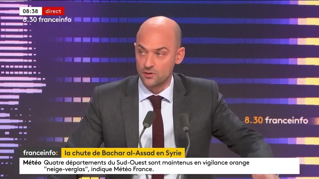 🔴 Syrie ➡️ "Nous avons un envoyé spécial pour la Syrie qui y est très régulièrement et qui échange avec toutes les parties", affirme Jean-Noël Barrot.
