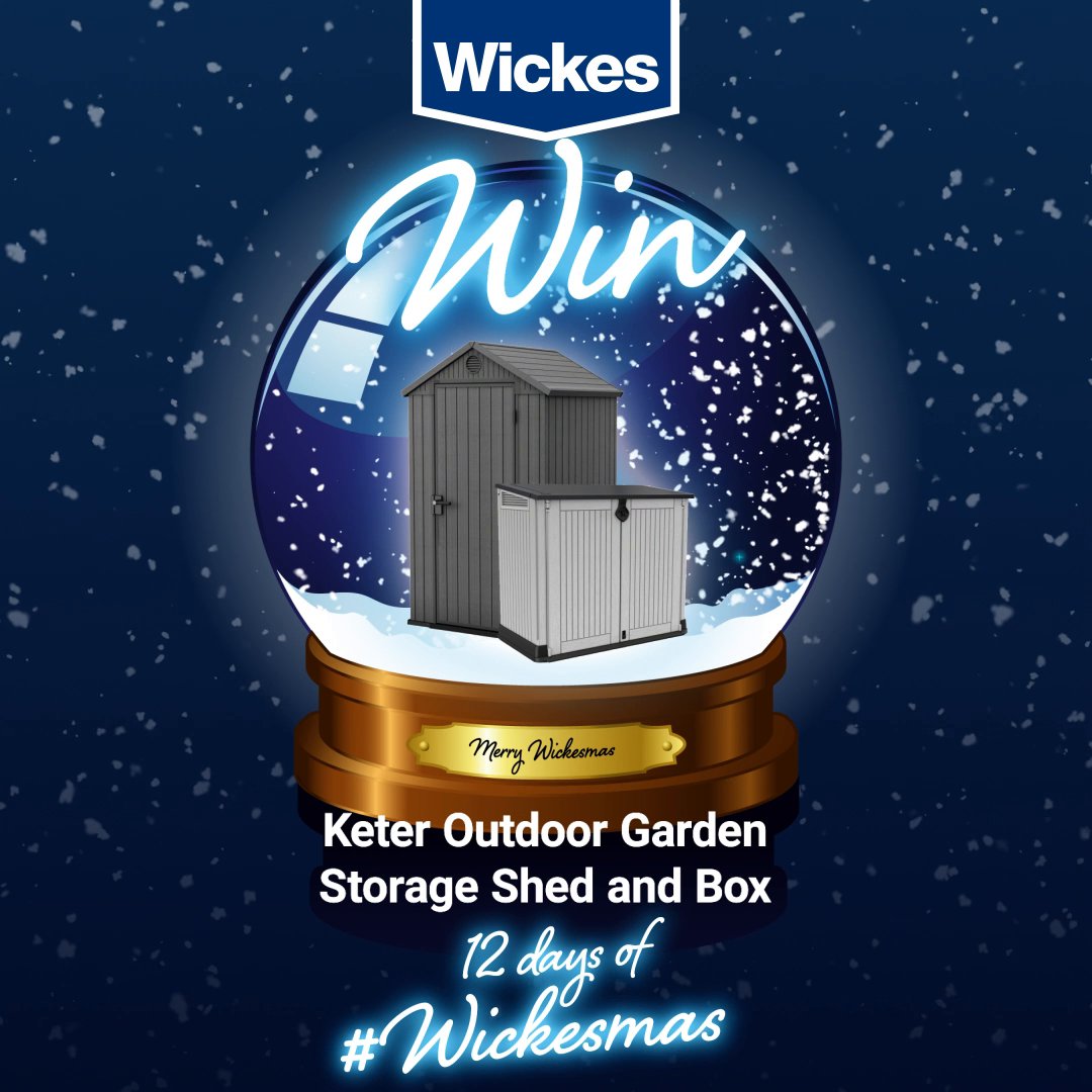 On the eighth day of Christmas, Wickesmas gave to me… The chance to #WIN an Outdoor Garden Storage Shed and Box from Keter UK To enter, follow WICKES and Keter UK, like this post and tag a friend below! Remember, the more tags, the more chances you have to win.