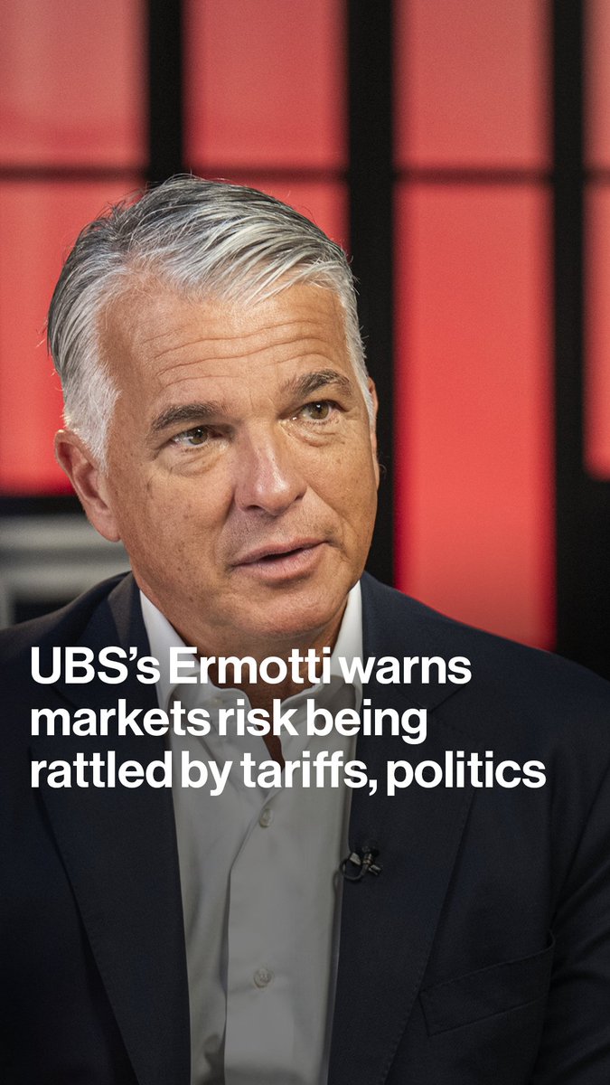 The incoming US administration’s potential move to raise tariffs on trading partners could combine with conflicts around the globe to increase risk in financial markets next year, UBS CEO Sergio Ermotti tells @joumannatv