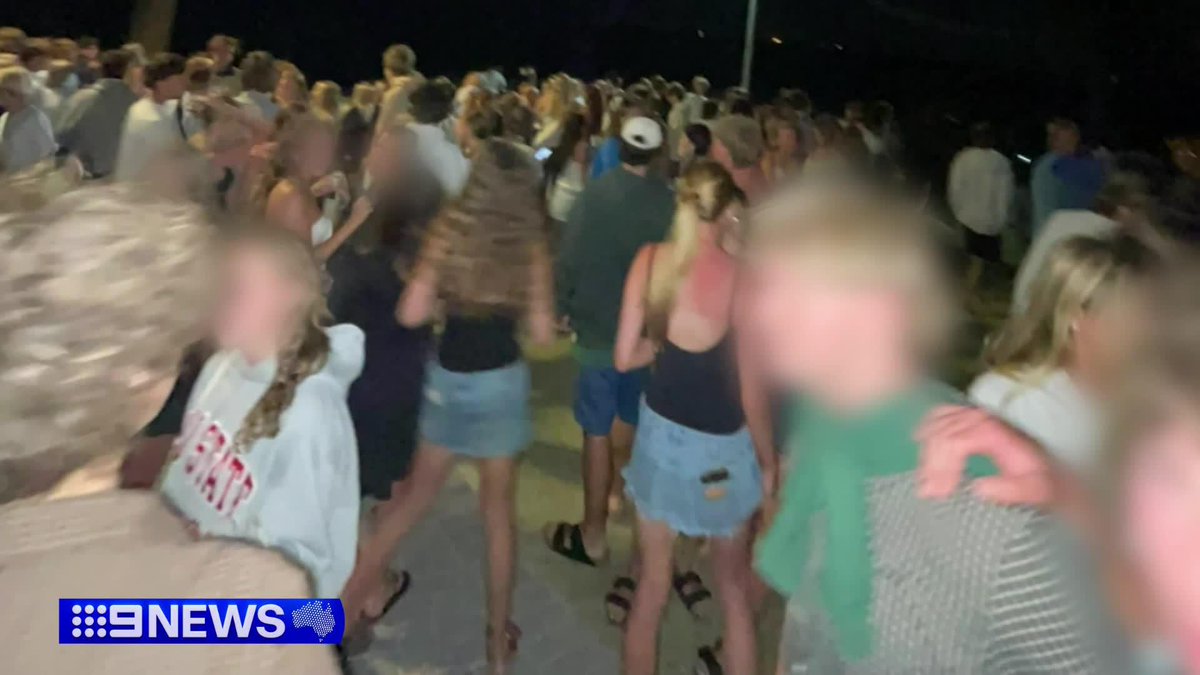 #EXCLUSIVE: The riot squad has been sent to Rottnest Island to control hundreds of unruly and unsupervised high school students, with some as young as 13. #9News Amber Wilkinson