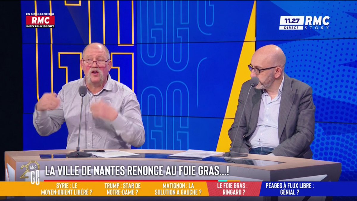 🪿 Sous la pression de L214, des mairies renoncent au foie gras lors de leurs réceptions 🗣️ Didier Giraud : "Ces gens-là cèdent à une minorité ! Que ceux qui ne veulent pas manger de foie gras arrêtent de faire de l'endoctrinement !" #GGRMC