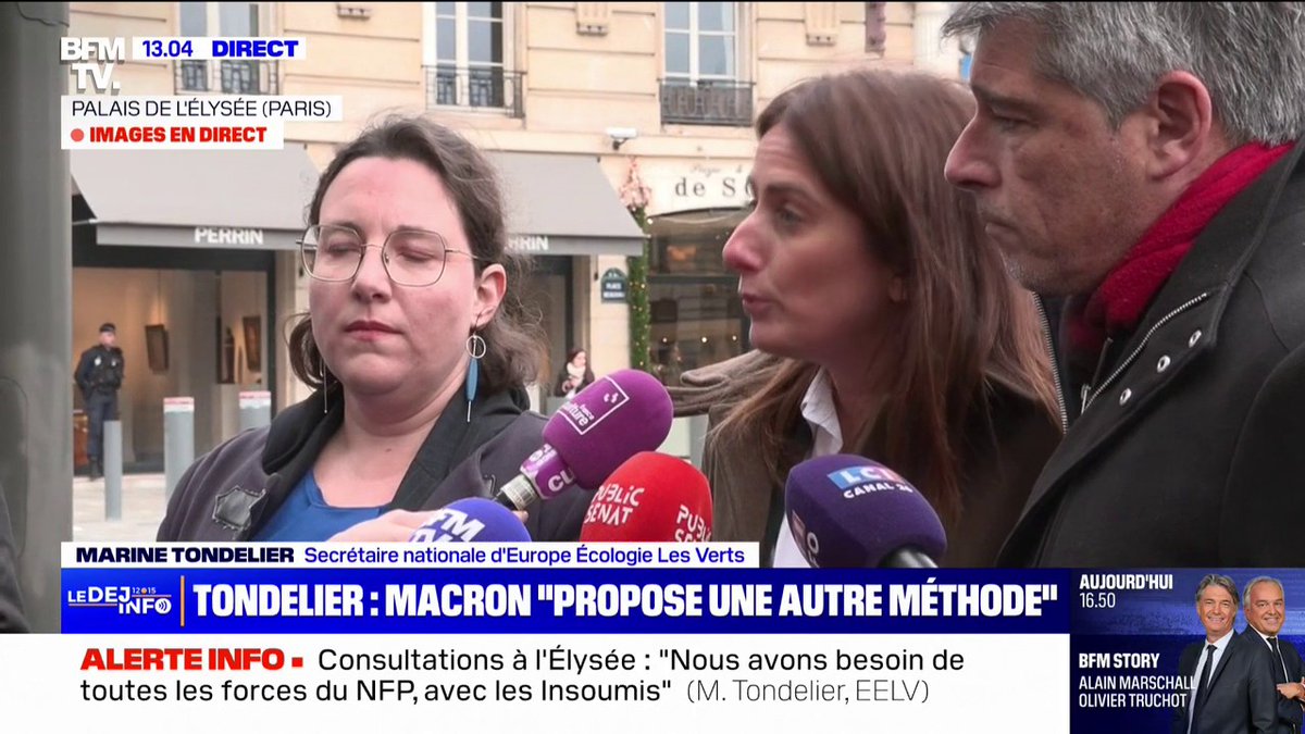 Consultations à l'Élysée: Cyrielle Chatelain (Écologiste et social) assure qu'Emmanuel Macron propose "une nouvelle méthode"