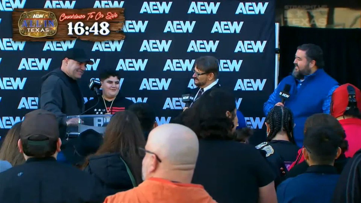 Big Justice was proud of A.J. & Big Justice's match at #AEWFullGear & his future 👀! Tickets for #AEWAllInTexas on sale TODAY at 10 AM CT at