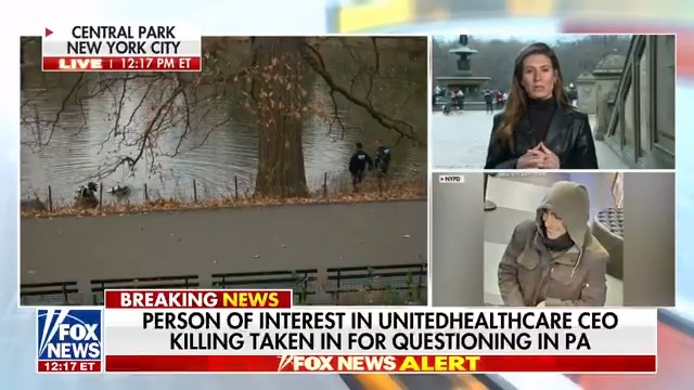 BREAKING: Person of interest in UnitedHealthcare CEO killing taken into custody after being spotted at a McDonald's in Pennsylvania. | Alexis McAdams