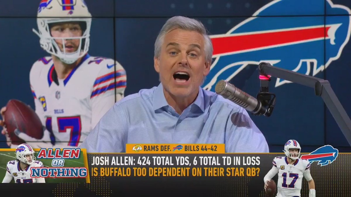 Bills fall to Rams despite 6 total TD from Josh Allen... "He is the greatest QB talent I've ever seen... This franchise continues to let him down." — @ColinCowherd