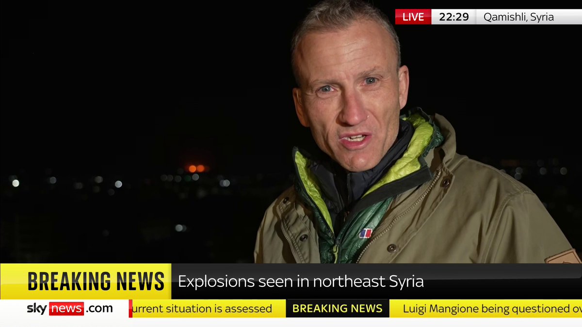 BREAKING: Explosions seen in northeast Syria alex rossi has the latest. 📺 Sky 501, Virgin 602, Freeview 233 and YouTube