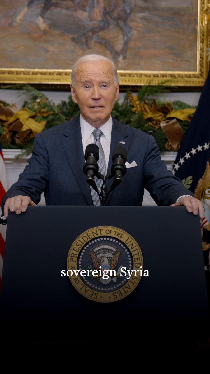 President Biden and his Administration will work to support the Syrian people as they a transition from the brutal Assad regime toward an independent, sovereign Syria that serves all Syrians.