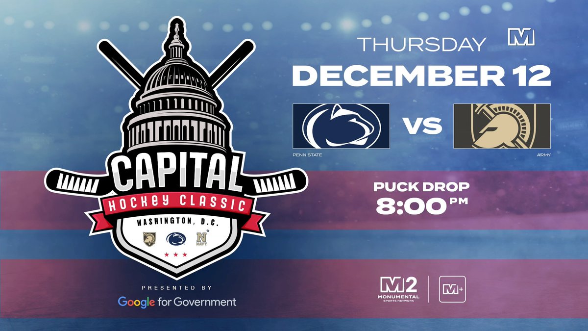 🪖 Army Hockey vs. Penn State Men’s Hockey 🦁 This year's Capital Hockey Classic will include a father vs. son showdown that you won't want to miss 🔥 Capital One Arena | Washington Capitals | @MoneylineMeg