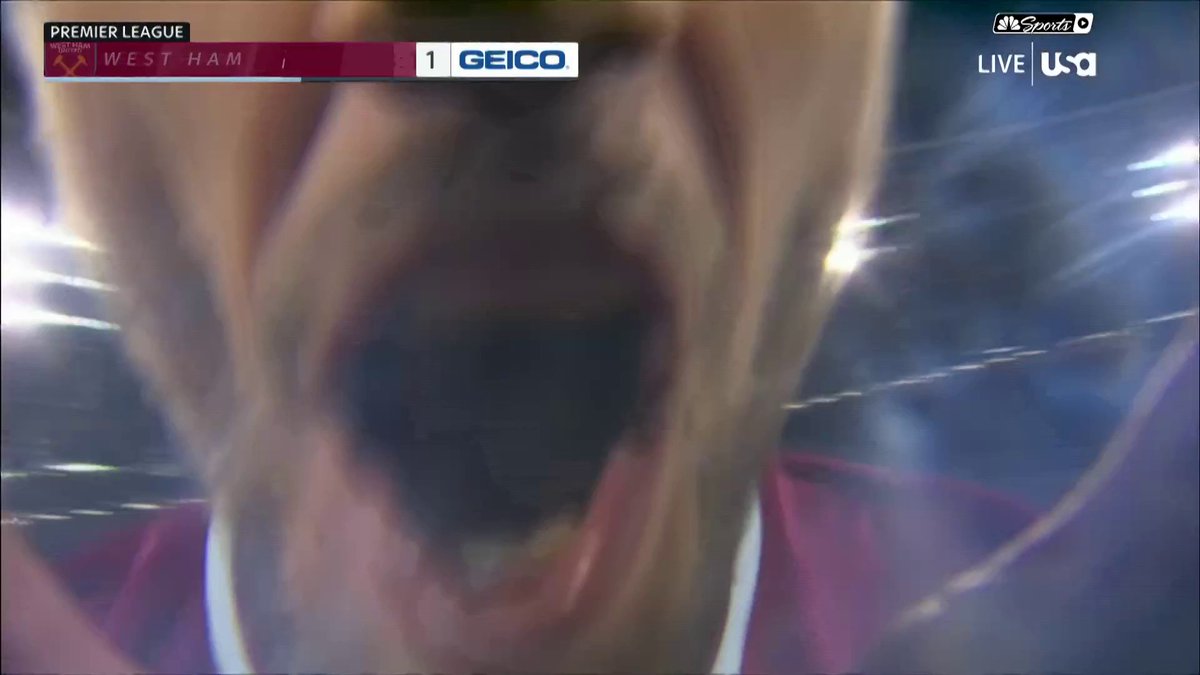 Tomas Soucek's header loops home to break the deadlock in London! 📺 USA Network | #WHUWOL