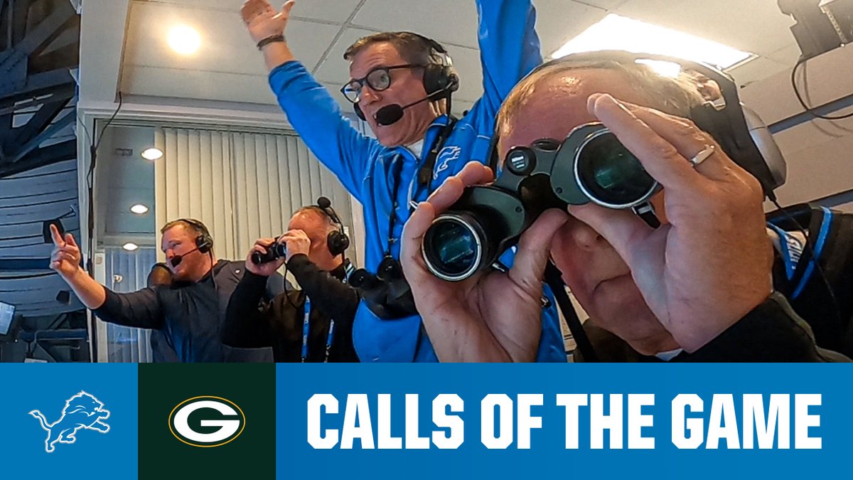 Go inside the Lions Radio Network booth with Dan Miller, Lomas Brown Jr. and Teej. to hear all of the big calls from #GBvsDET 🎙️