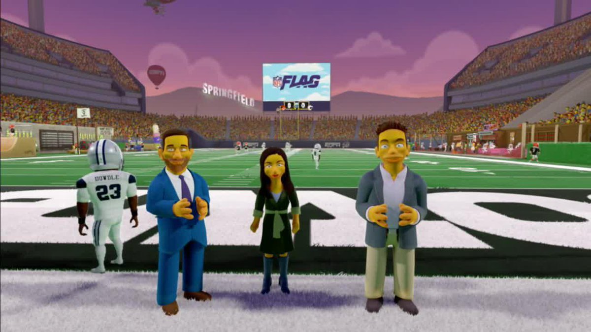 We are ready for Monday Night Football in Springfield 🍩 Simpsons Funday Football | Disney+ and ESPN+ ➡️