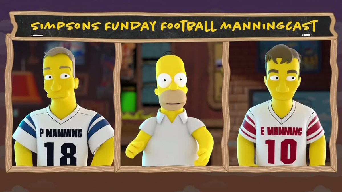 Homer checking in with the ManningCast pregame 🍩 Simpsons Funday Football on Disney+ and ESPN+ |