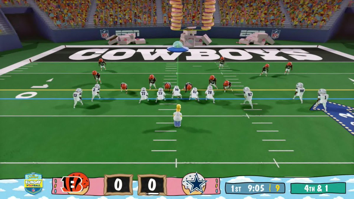 TOUCH-DIDDLY-DOWN CEEDEE LAMB 🙌 What a dime from “Homer Simpson” aka Cooper Rush! Simpsons Funday Football on Disney+ and ESPN+ |