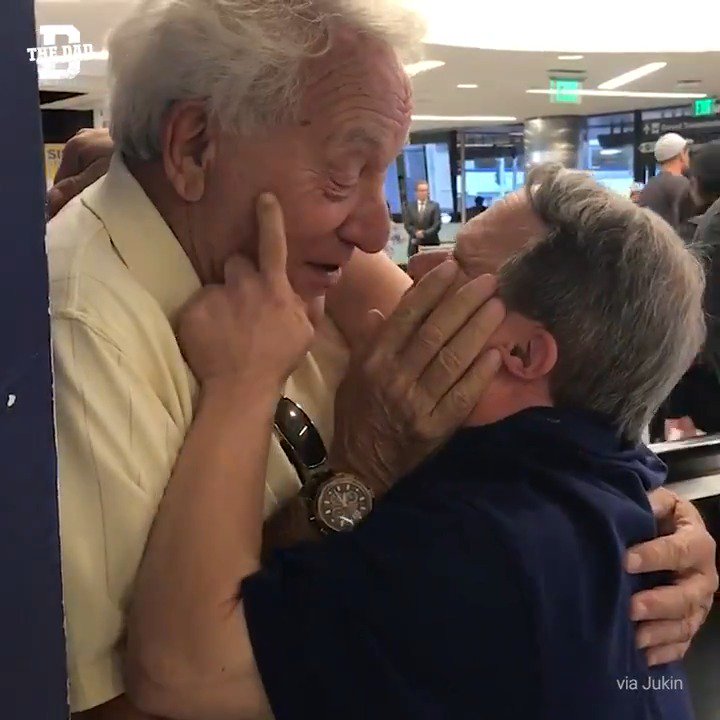 24. 88-Year-Old Father Reunites With His 53-Year-Old Son With Down Syndrome, after spending a week apart for the first time ever.