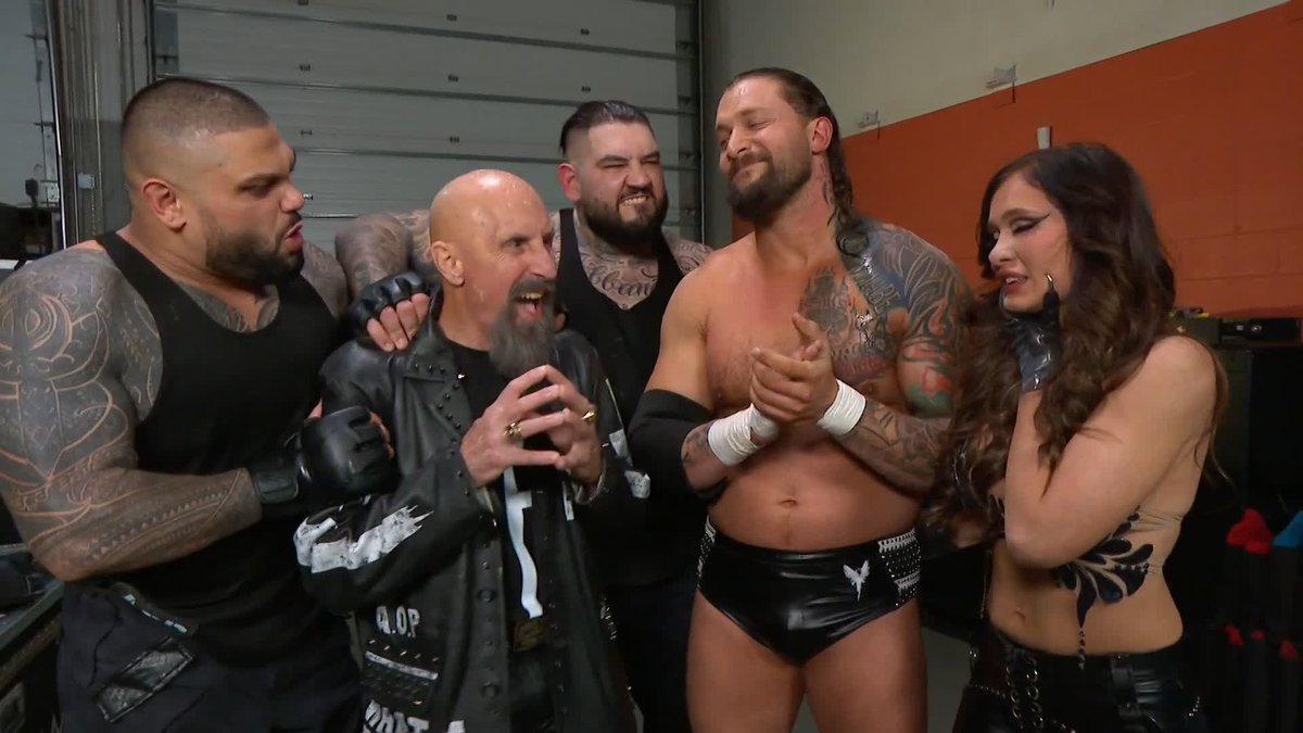 "Tick-Tock." The Final Testament is not letting The Miz go anywhere. 😬 #WWERaw