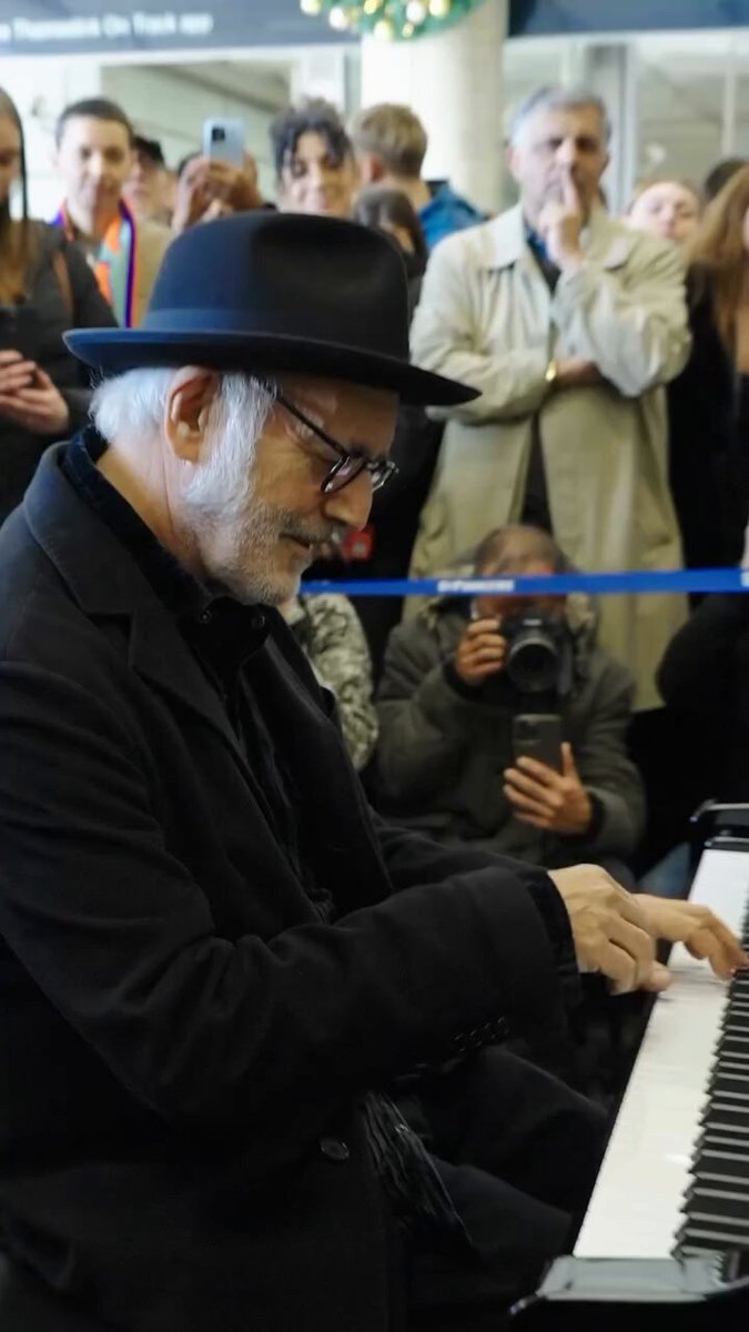 Italian pianist and composer, Ludovico Einaudi, with an impromptu performance at a train station in London in-between two sold-out shows at the London Palladium