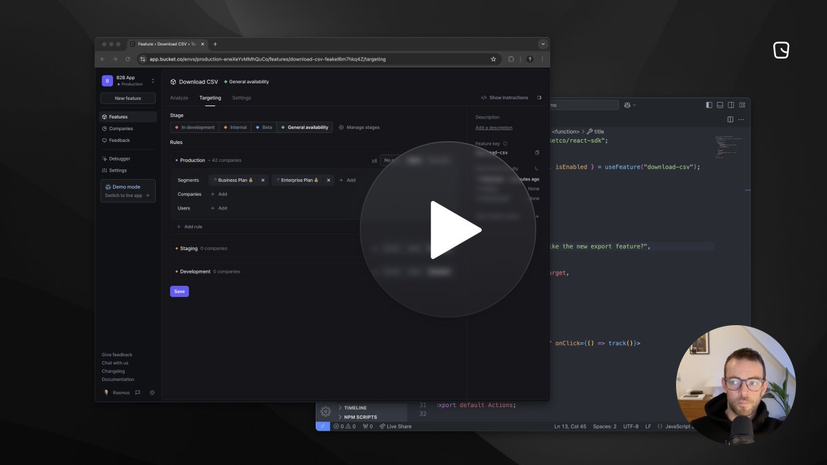 → Release features gradually → Get feedback to iterate → Gate based on plans In less than 3 min.