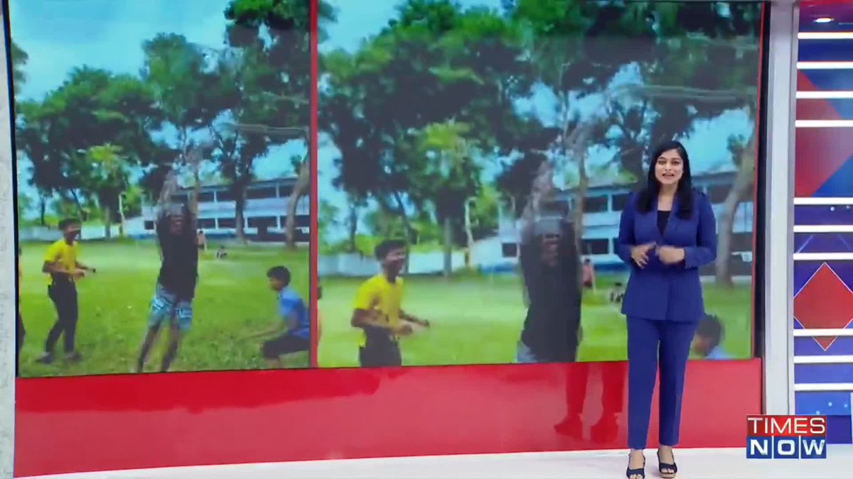 #Watch | A boy is seen holding on to a tree branch, trying to swing, but another boy sneaks from behind, grabs his leg, and pulls him down. As a result, the boy swings up, the branch snaps, and falls down. @Prathibhatweets with more details. #Viral #ViralVideo