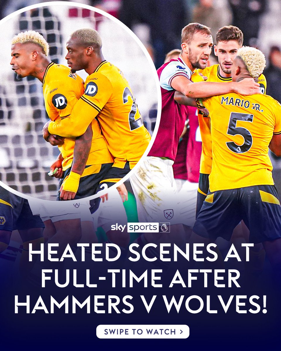 It all kicked off after the full-time whistle, with both Jarrod Bowen and Mario Lemina ending up on the floor following an on-pitch scuffle... 💥😳