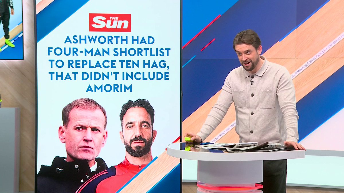 "Ashworth wasn't keen on Ruben Amorim according to The Athletic" 🗣️ The Sun report Dan Ashworth had Eddie Howe, Marco Silva, Thomas Frank and Graham Potter on a four-man shortlist to replace Erik ten Hag 🔴