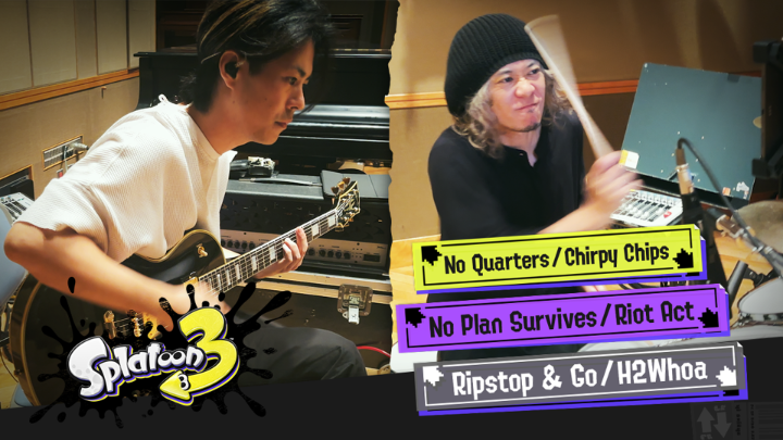 A new behind-the-scenes recording featuring songs from Splatoon 3 is here! Check out the following tracks: No Quarters / Chirpy Chips No Plan Survives / Riot Act Ripstop &amp; Go / H2Whoa