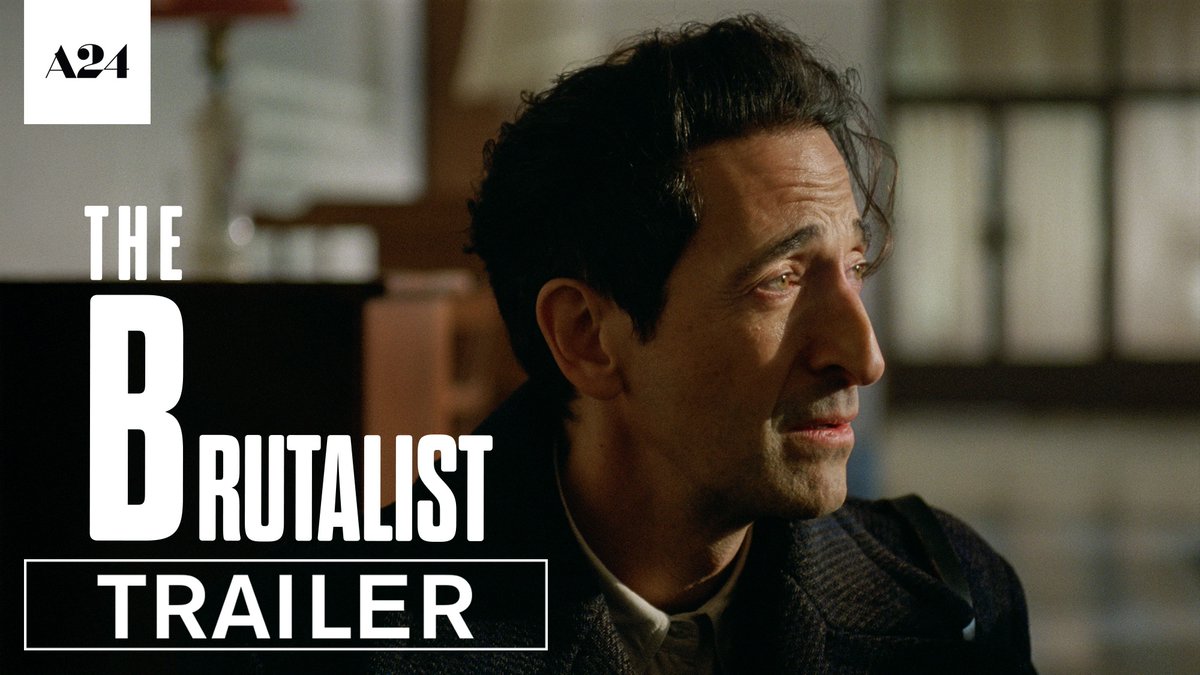 The new trailer for Brady Corbet’s ‘THE BRUTALIST’ has been released. • 97% on Rotten Tomatoes • Budget was under $10M • Described as a post-war American epic with a runtime of 3hrs &amp; 35mins + intermission In select theaters on December 20.
