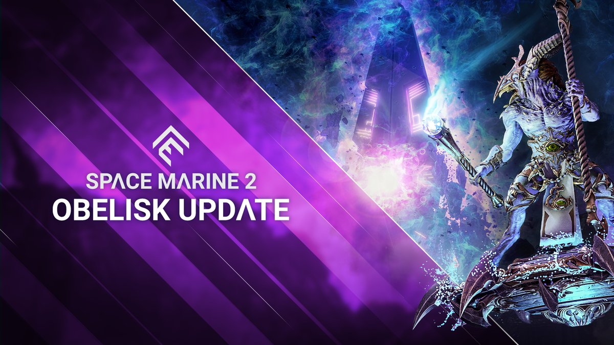 NEW CONTENT ALERT ⚔️ Prepare for the new PvE map and new Majoris enemy: The Tzaangor Enlightened. And customise your Space Marines with the Dark Angels cosmetics and brand-new lens colors! #SpaceMarine2's Obelisk update is out: