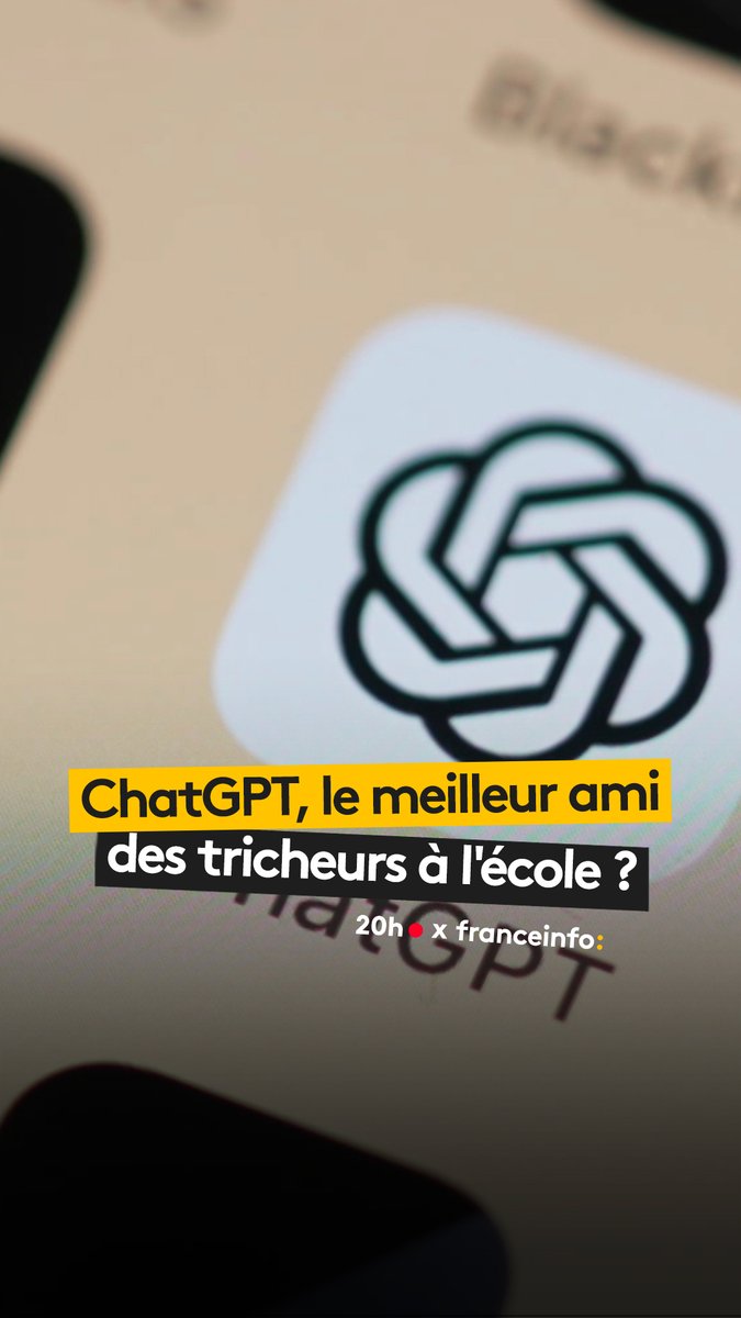 ChatGPT, meilleur ami des tricheurs à l'école ? L'application sait même comment déjouer l'attention des professeurs en incorporant des erreurs humaines dans ses réponses. Aujourd'hui, un étudiant sur deux l'utiliserait. #JT20h special IA, c'est ce soir sur France tv 🤖🤳