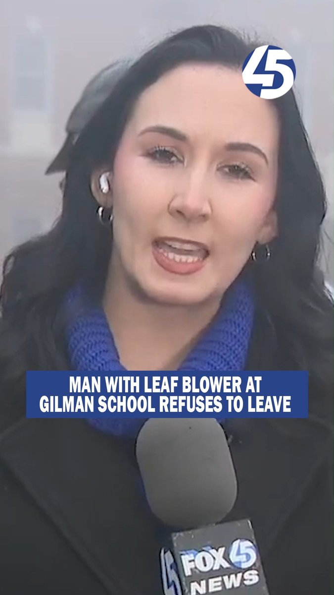 On Tuesday morning, WBFF anchor/reporter Shannon Lilly encountered a man with a leaf blower at Gilman School who refused to leave during live coverage of the Luigi Mangione story.
