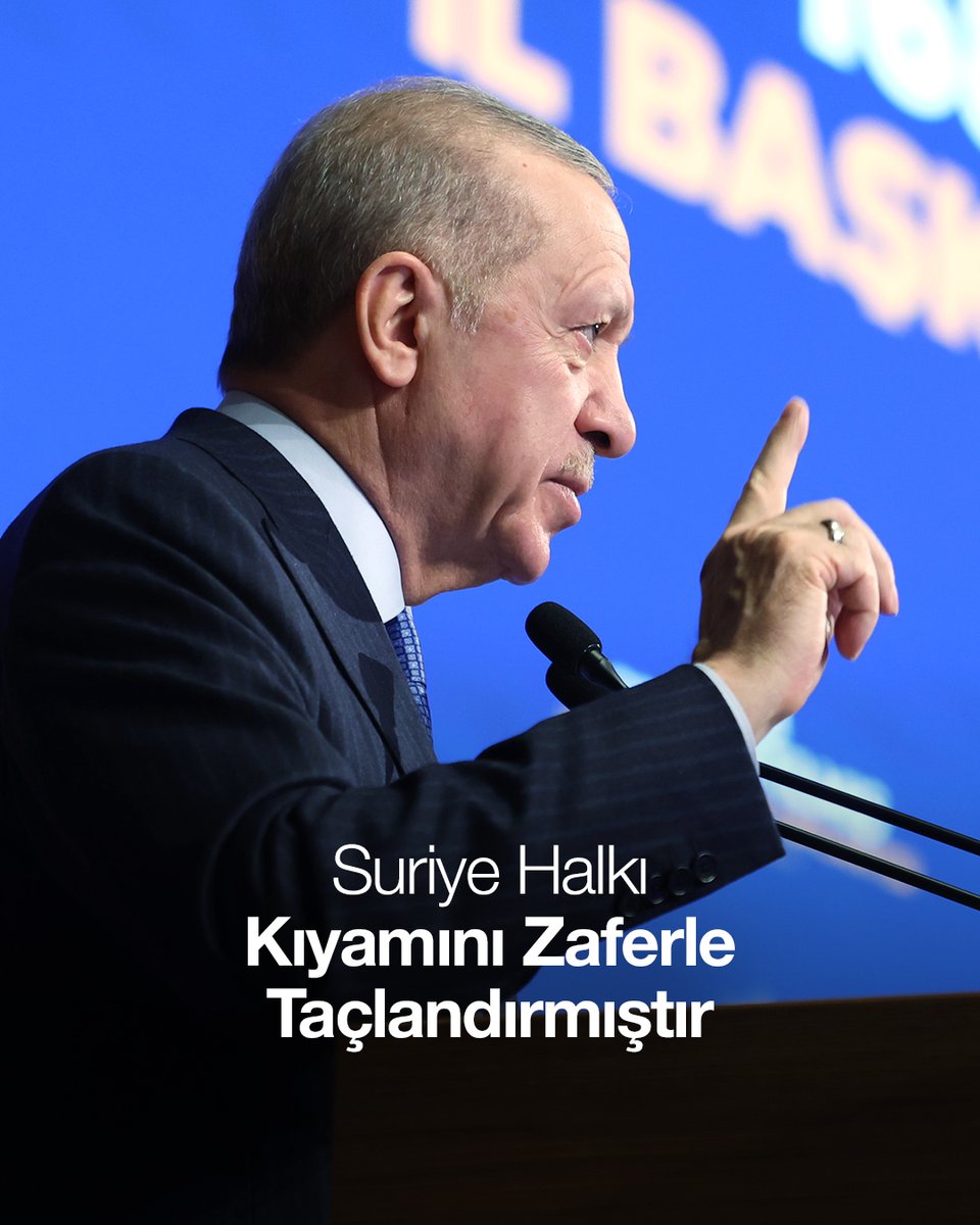 Cumhurbaşkanımız Recep Tayyip Erdoğan: “İnancımız ve duamız odur ki son 13 yılı tam anlamıyla zifiri karanlık olan 61 yıllık Baas diktatörlüğü sonrasında Suriye, kardan aydınlık günlere kavuşmuştur.”