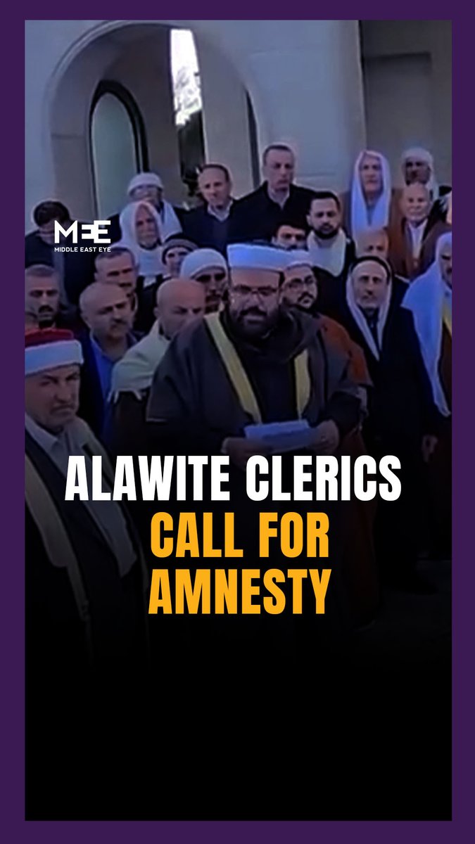 Leading Alawite clerics in Syria have released a statement calling for a comprehensive amnesty that includes all members of Syrian society without exception, following the fall of the Assad government on Sunday.