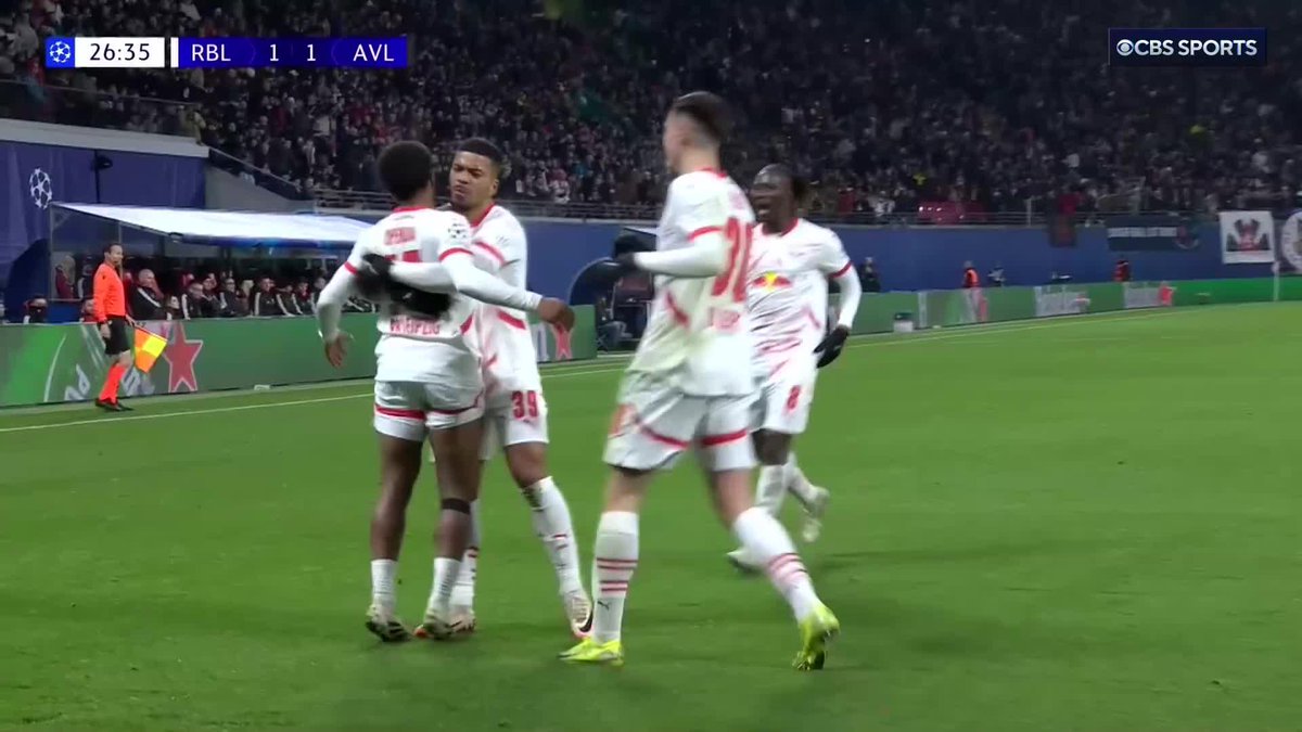Nicolas Seiwald with unreal assist to find Ikoma-Loïs Openda who scores easily on an empty Villa net 🤯⚡️