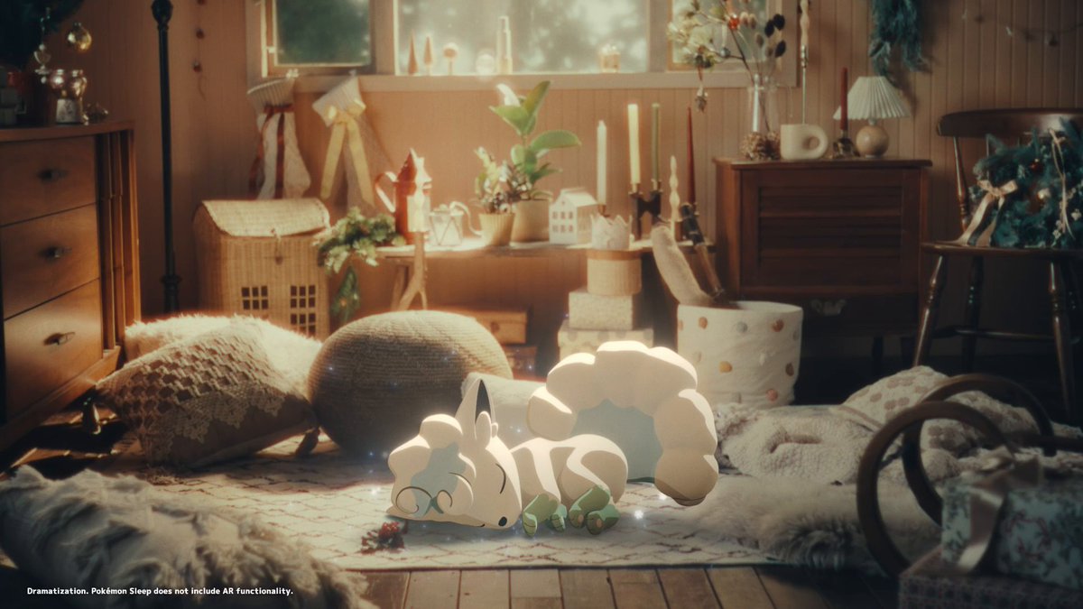 It’s that joyous time of year when every night feels like you’ll wake to something wonderful. 🎁 So bundle up in your coziest comforter and unwrap what your bedtime will bring you this year during Pokémon Sleep's Holiday 2024 event, starting Monday, December 23th!