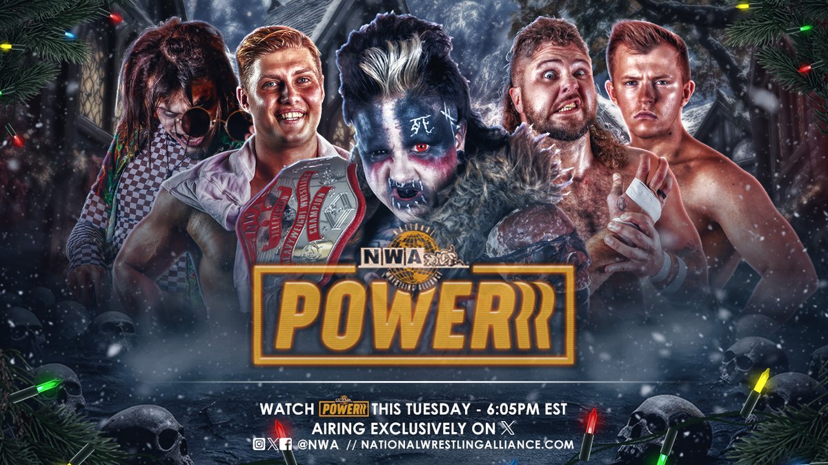 It's 6:05! It's time for wrestling! It's time for #NWAPowerrr! HELL AWAITS as The Warlord of the Wasteland defends their World TV Title in an anything goes affair that NO ring can contain! It's #NWASamhain! #It's #NWAPowerrr!