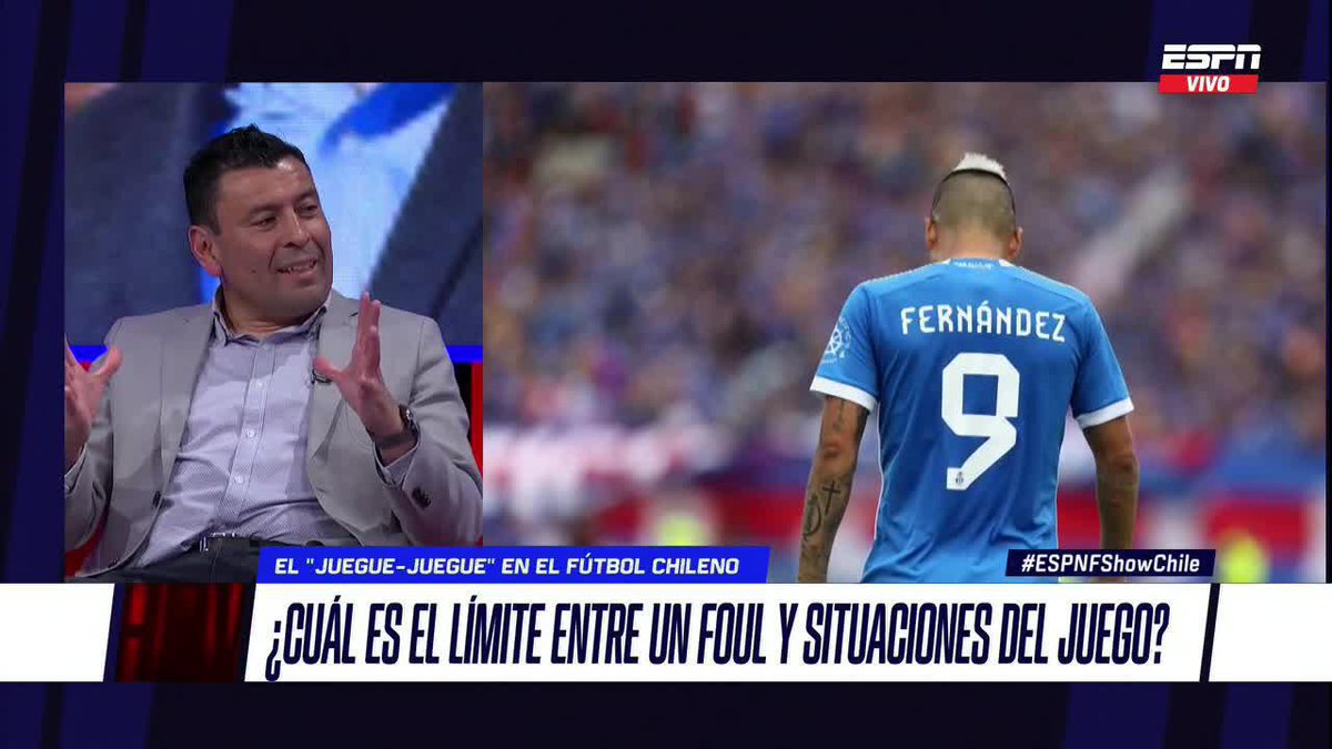"EN LA JUGADA DE #UDECHILE ANTE #EVERTON SE HIZO JUSTICIA" #ESPNFShowChile Roberto Tobar y el cometido de Francisco Gilabert en el duelo de los Azules con el elenco Ruletero, donde se anuló un agónico gol de Fernández en la hora: "El VAR lo llama porque hay una falta".