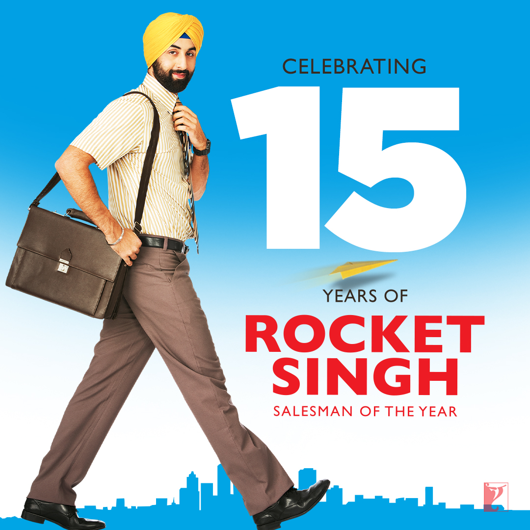 #ShimitAmin's terrific #RocketSingh: #SalesmanOfTheYear turns 15 today! Ft. #RanbirKapoor Shazahn Padamsee Gauahar Khan #DSantosh @ManishC_Actor #PremChopra Naveen kaushik Neeraj Sood Amol & mukesh x Bhatt. Jaideep Sahni Yash Raj Films