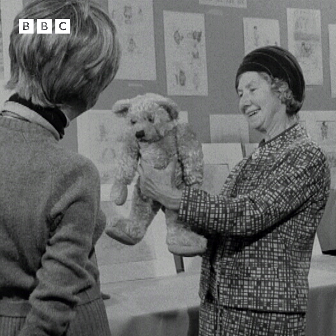 "Isn't he lovely?" #OnThisDay 1969: Olive Brockwell, nanny to the real-life Christopher Robin, reunites with the beloved toys that inspired Winnie the Pooh. She reflects on her memories with them before they headed back to New York, where they were on public display.