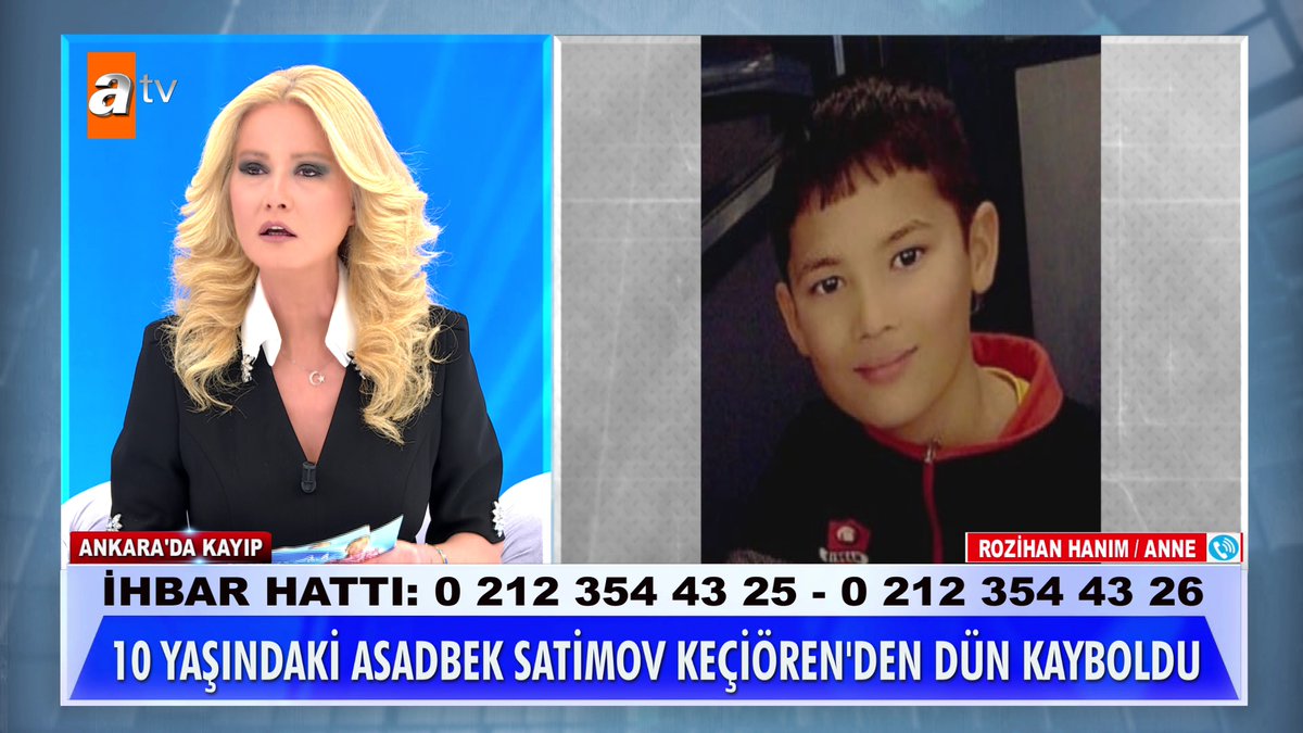 10 yaşındaki Asadbek Satimov Keçiören'den dün kayboldu. #MügeAnlıİleTatlıSert #MügeAnlı atv