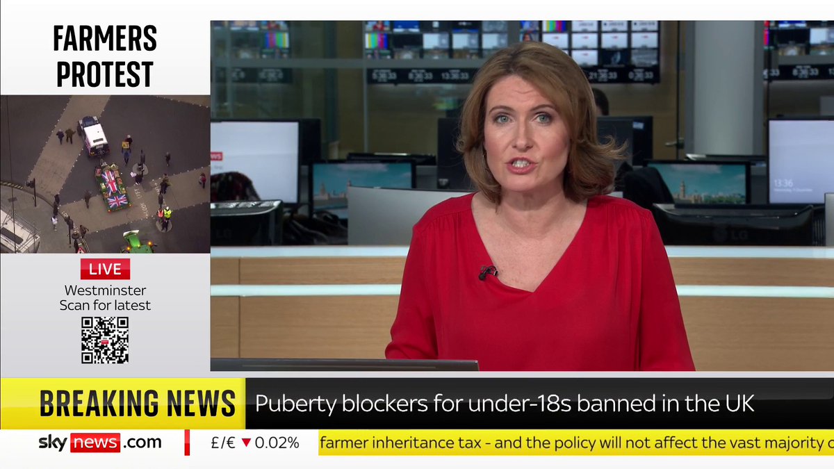 BREAKING: Puberty blockers for under-18s with gender dysphoria will be banned indefinitely in the UK, the Department of Health and Social Care has announced. ➡️ 📺 Sky 501, Virgin 602, Freeview 233 and YouTube