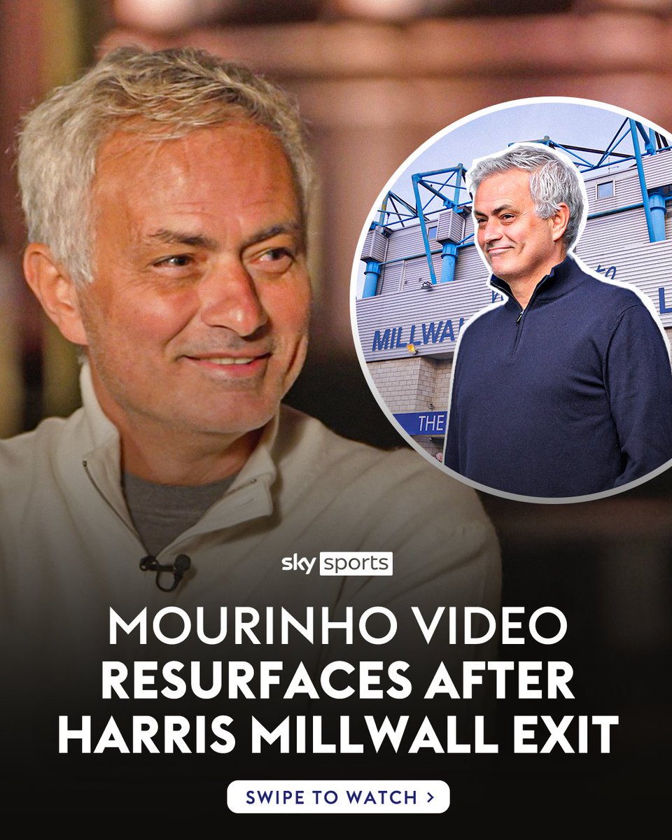 "I just have to cross the bridge from my house!" 🌉 José Mourinho to Millwall? 😅