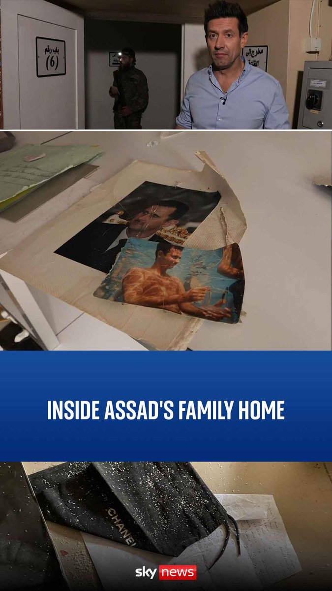Sky's Dominic Waghorn reveals glimpses into Bashar al Assad's family life as he looks through Asma al Assad's abandoned belongings, after they abandoned the presidential palace in Damascus ⬇️
