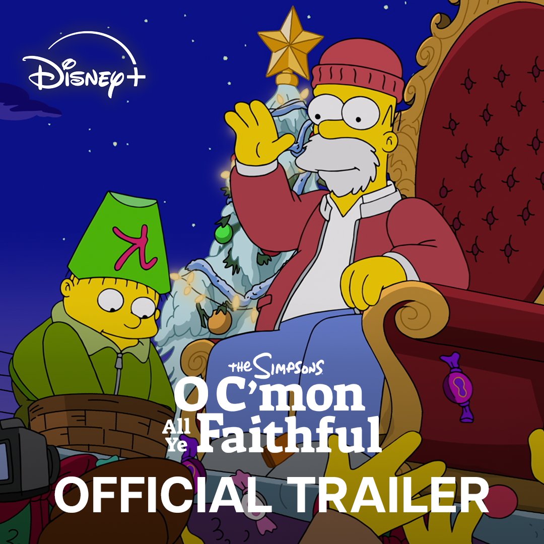 Season’s greetings from Springfield! Stream “O C’mon All Ye Faithful,” a special all-new, double-sized episode of The Simpsons, coming exclusively to #DisneyPlus December 17.